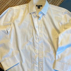 Boy’s white button down dress shirt.